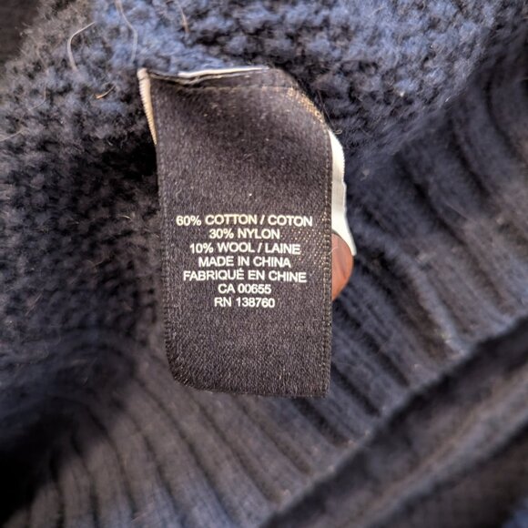 Men's RW & Co. Blue Cable Knit Shawl Cardigan - Picture 7 of 7